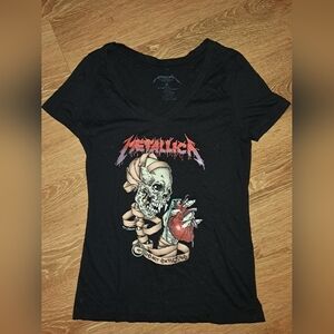 Metallica Heart Explosive Women's Fitted Baby Tee XL